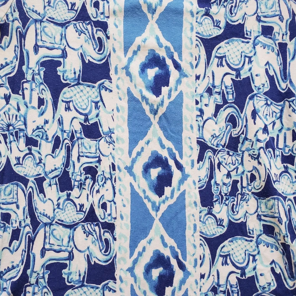 Lilly Pulitzer Blue/White Ophelia Dress Get Trunky szXS